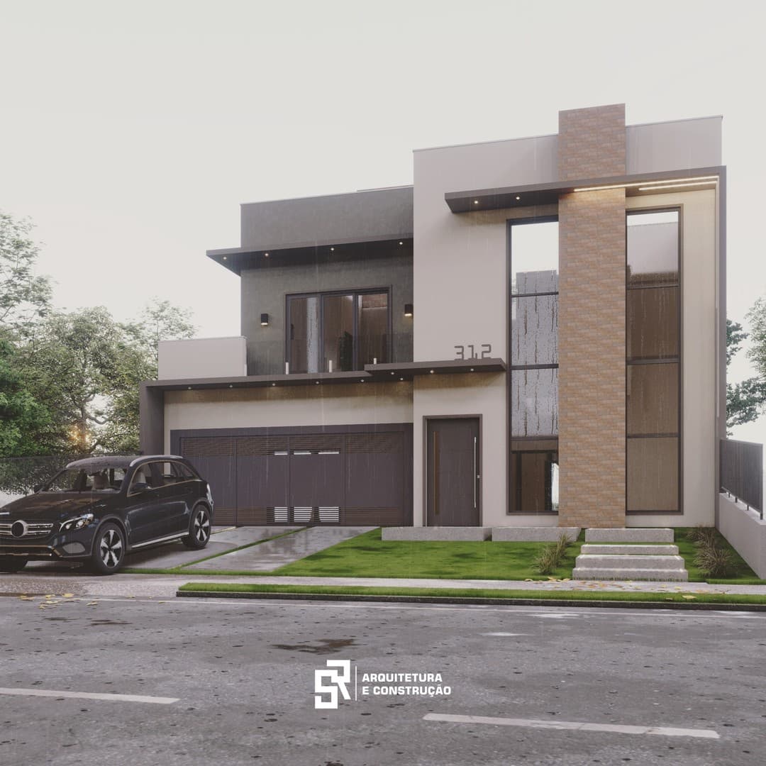 Residencial 290 m² — Projeto arquitetônico